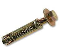 DURATOOL M6 Masonry Anchor Bolts 50mm - Zinc-Plated Loose Bolts for Brick, Concrete & Block, 10 Pack - LB610