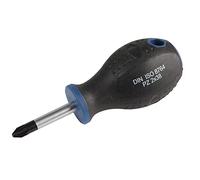 Duratool PZ2 x 38mm Stubby Pozidriv Screwdriver - High Torque, Magnetic Tip, Ergonomic Handle - D03435