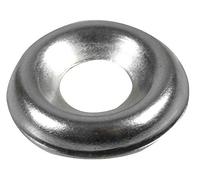 DURATOOL Screw Cups, 8mm Outer Diameter, 6mm Inner, Nickel Plated Metal, Countersunk Fastener Caps, 100 Pack - D02082