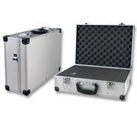 Duratool Silver ABS & Aluminium Photography Case - 450mm x 325mm x 155mm - Protective Carry Case with Foam Inserts, Locking Catches & Strap
