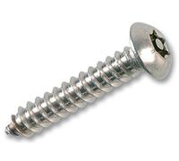 Duratool TPTBS4238 Stainless Steel Button Tamperproof Torx Self Tapping Screw, M4.2 x 38mm, Pack of 100