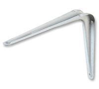 DURATOOL White Shelf Brackets 203mm x 254mm (8" x 10") - Pack of 10 Enamelled Steel Wall Mount Supports - D01678