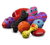 DURATOY Giggle Ball Dog Toy, Non-Toxic and Non-Allergenic Natural Rubber Chew Toy, Interactive Fetch Toy for All Dog Breeds, Perfect Stress Relief for Anxious Dogs, Easy to Clean