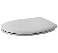 Duravit 0064290000 Toilet Seat with Soft Close Hinges Stainless Steel White