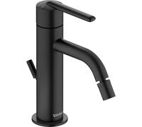 Duravit Balcoon Single Lever Bidet Mixer Tap (Spout Height 119mm) Bidet Mixer with Pop Up Waste - Matt Black