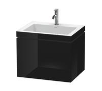 Duravit Bathroom Set L-Cube 1 Tap Hole 500x600x480mm Black high gloss LC6916O4040