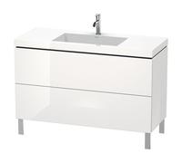 Duravit Bathroom Set L-Cube Floor-standing 1 Tap Hole 698x1200x480mm White Gloss Lacquer