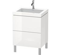 Duravit Bathroom Set L-Cube Floor-standing 1 Tap Hole 698x600x480mm White Gloss Lacquer