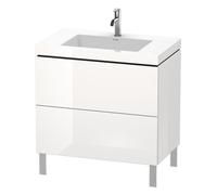 Duravit Bathroom Set L-Cube Floor-standing 1 Tap Hole 698x800x480mm Concrete Grey Matt