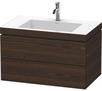 Duravit Bathroom Set L-CUBE wall mounted Brushed Walnut LC6927O6969