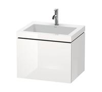Duravit Bathroom Set L-Cube Without Tap Hole 500x600x480mm Basalt Matt LC6916N4343