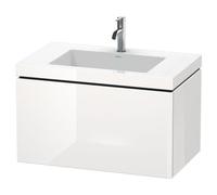 Duravit Bathroom Set L-Cube Without Tap Hole 500x800x480mm Black high gloss