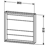 Duravit Built-in set for LM mirror cabinets Universal light and mirror White LM987600000