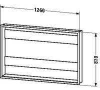 Duravit Built-in set for LM mirror cabinets Universal light and mirror White LM987800000