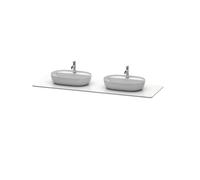 DURAVIT Luv - Quartz Stone Console with 2 basin cut-outs 1788x20x595mm white structure/white structure