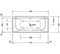 Duravit Corner Bath Vero Air 1800x800mm White Left 700429000000000