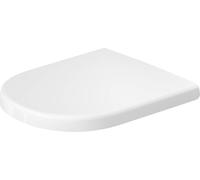 Duravit D-Code Toilet Seat with Soft-Close Mechanism, Duroplast Toilet Seat, D-Shape, Soft-Close, Stainless Steel Hinges, White High Gloss, Suitable for Duravit D-Code Series