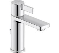 Duravit D-Neo Medium Basin Mixer Tap (Spout Height 110mm) Bathroom Tap with Pop Up Waste Chrome