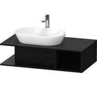 DURAVIT D-Neo - Vanity Unit with 1 open compartment & 1 basin cut-out left 1000x260x550mm black oak/black oak