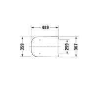 Duravit D Shaped Toilet Seat Happy D.2 White Plastic and cover 64690099