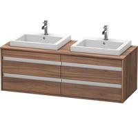 Duravit Double Vanity Unit Ketho Wall-Mounted for both sides Natural Walnut 1400 mm KT6757B7979