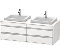 Duravit Double Vanity Unit Ketho Wall-Mounted left version White Matt 1400 mm KT6757L1818