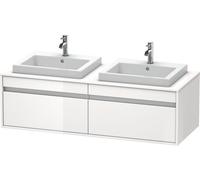 Duravit Double Vanity Unit Ketho Wall-Mounted left version White Matt 1400 mm KT6797L1818