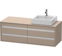 Duravit Double Vanity Unit Ketho Wall-Mounted right version Linen 1400 mm KT6657R7575