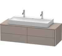 Duravit Double Vanity Unit XSquare Basalt Matt 400x1400x548mm XS4915M4343