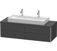 Duravit Double Vanity Unit XSquare Graphite Matt 400x1400x548mm XS4915M4949