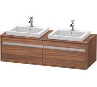 DURAVIT Ketho - Vanity Unit with 2 drawers & 1 basin cut-out left 1400x426x550mm natural walnut/natural walnut