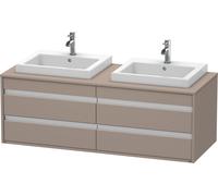 DURAVIT Ketho - Vanity Unit with 4 drawers & 1 basin cut-out left 1400x496x550mm basalt matt/basalt matt