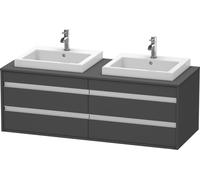DURAVIT Ketho - Vanity Unit with 4 drawers & 1 basin cut-out left 1400x496x550mm graphite matt/graphite matt