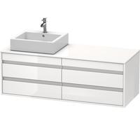 DURAVIT Ketho - Vanity Unit with 4 drawers & 1 basin cut-out left 1400x496x550mm white high gloss/white high gloss