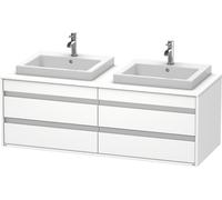 DURAVIT Ketho - Vanity Unit with 4 drawers & 1 basin cut-out left 1400x496x550mm white matt/white matt