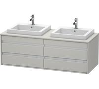 Duravit Double Vanity Unit Ketho Wall-Mounted right version Concrete Grey Matt 1400 mm KT6757R0707