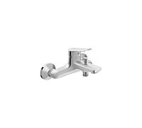 Duravit No.1 Bath Mixer Surface-Mounted for 2 consumers, tub Mixer with Ceramic Mixing System and backflow Preventer, Chrome