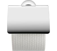 Duravit Startk T Wall Mounted Toilet Paper Holder W/ Cover - Chrome, Silver