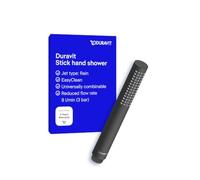 Duravit Shower Head with Spray Type rain, matt Black | Reduced flow rate 9 l/min (3 bar), EasyClean, round