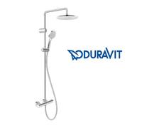 Duravit Shower System, Shower System with 3 Jet Types (Rain, Intense Rain, Soft Rain), Shower Head Angle Adjustable, Shower Set Easy to Clean, Hand Shower Bracket Height Adjustable, Chrome