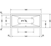 Duravit Standard Bath Vero Air 1800x800mm White 700426000000000