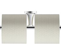 Duravit Startk T Wall Mounted Double Toilet Paper Holder - Chrome, Silver