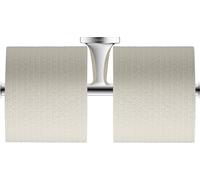Duravit Startk T Wall Mounted Double Toilet Paper Holder - Chrome, Silver