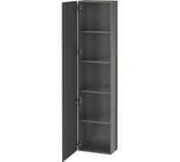 Duravit Tall Bathroom Cabinets L-Cube Hinges on the left 1760x400x243mm Flannel Grey High Gloss