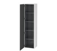 Duravit Tall Bathroom Cabinets L-Cube Hinges on the right 1760x400x363mm Concrete Grey Matt