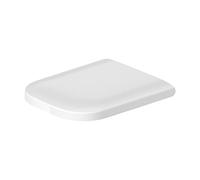 Duravit Toilet seat Happy D.2, Soft Close Toilet seat, Urea thermoset Toilet lid, Toilet Cover with Stainless Steel Hinges, White