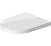 Duravit Toilet seat Me by Starck, Soft Close Toilet seat, Urea thermoset Toilet lid, Toilet Cover with Stainless Steel Hinges, White
