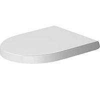 Duravit Toilet seat Starck 2/Darling New, Urea thermoset Toilet lid, Toilet Cover with Stainless Steel Hinges, White