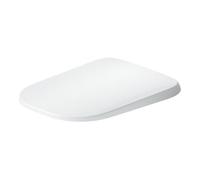 Duravit Univavo Toilet Seat Square Toilet Seat with Double Soft-Close Mechanism, Toilet Lid Quick Release for Easy Assembly, Toilet Lid Made in the EU, Urea Duroplast, Stainless Steel Hinges, White
