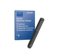 Duravit Univeral Shower Head, Handheld Shower Head with Jet Type Rain, Shower Head Round, Easy to Clean, Black Matt
